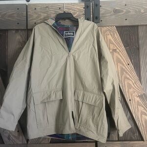 Totes Beige Rain Jacket with Plaid Lining